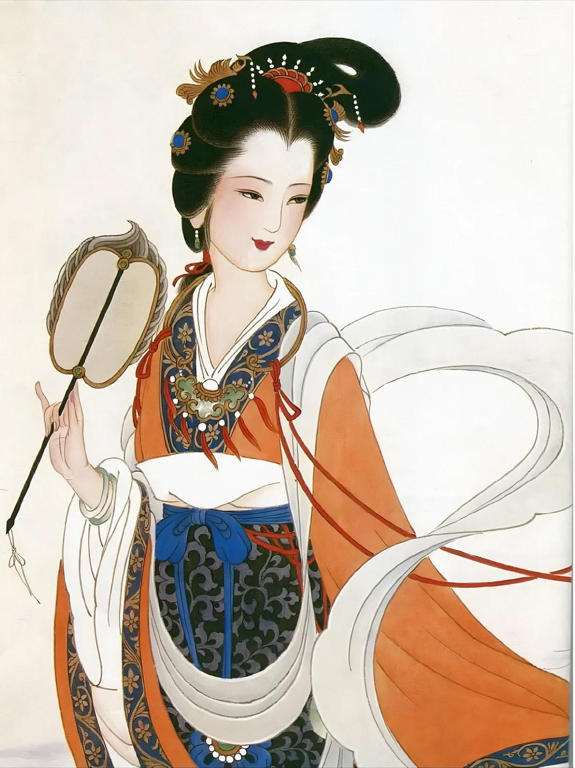 执扇仕女图 · 佩玉镯