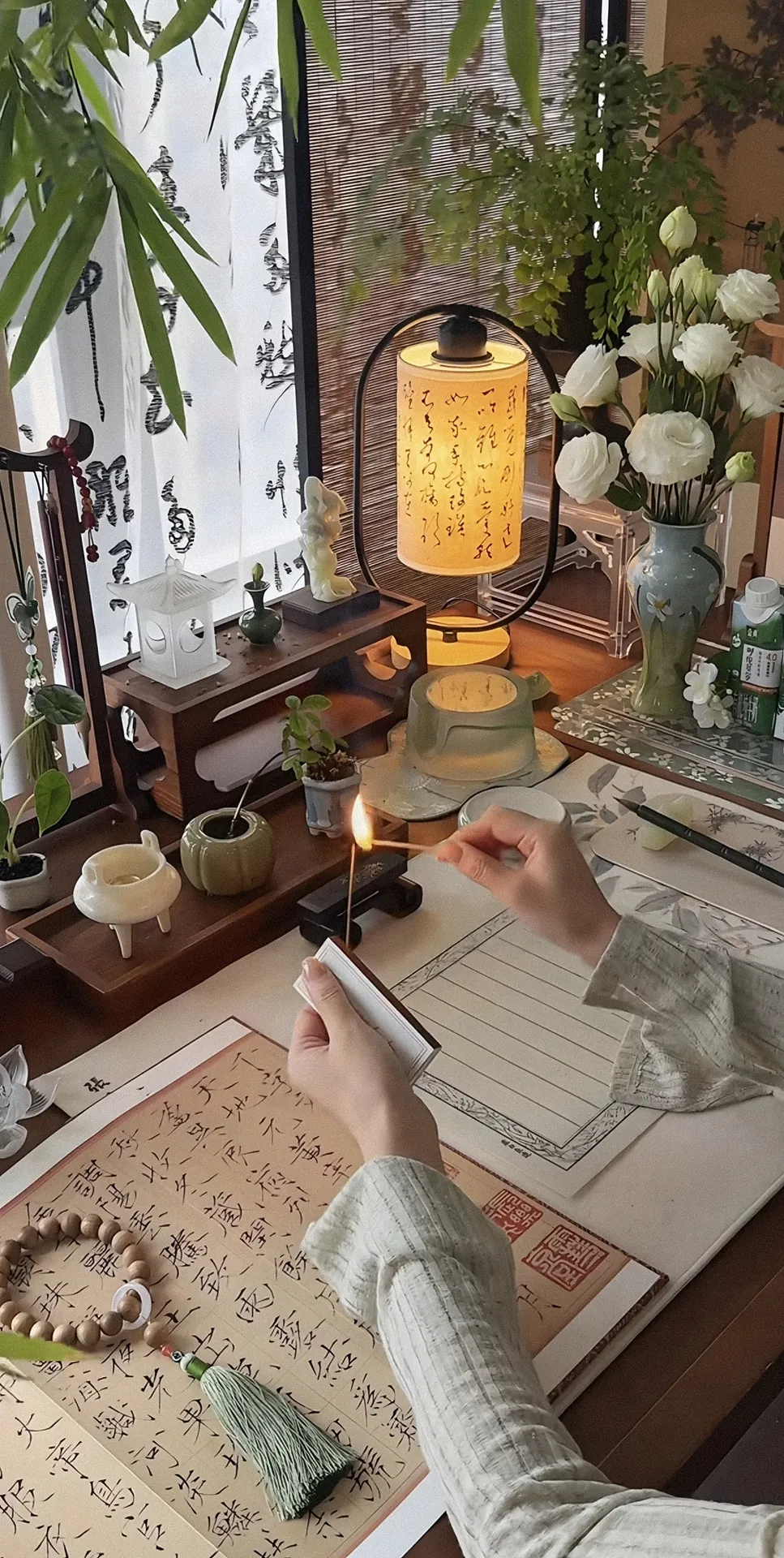 文人书房焚香习字 · 东方生活美学